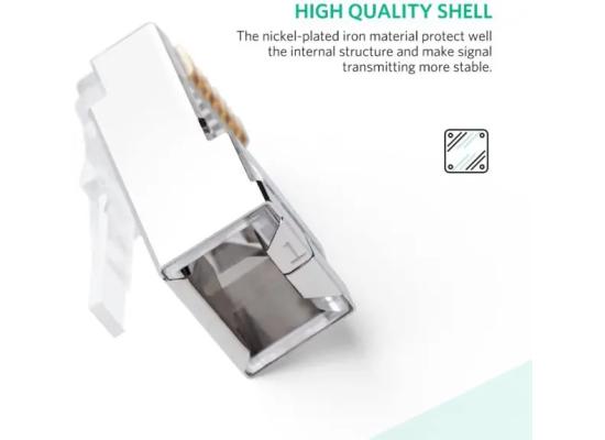 UGREEN Cat 6 RJ45 Shielded Network Connectors (10-Pack) – 8P8C Metal Housing | 20333